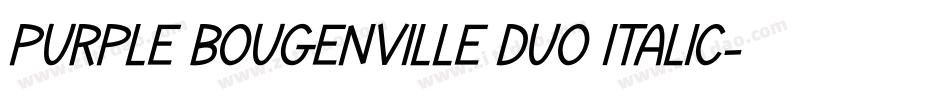 Purple Bougenville Duo Italic字体转换